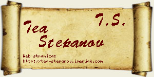 Tea Stepanov vizit kartica